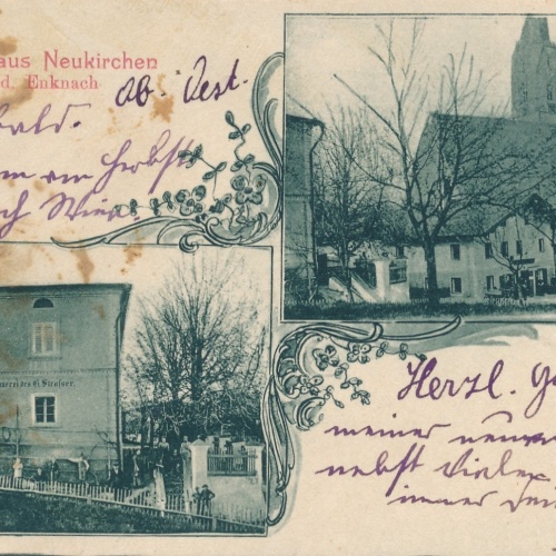 AK gruss aus Neukirchen an der Enknach Oberösterreich Ansichtskarte (15036)