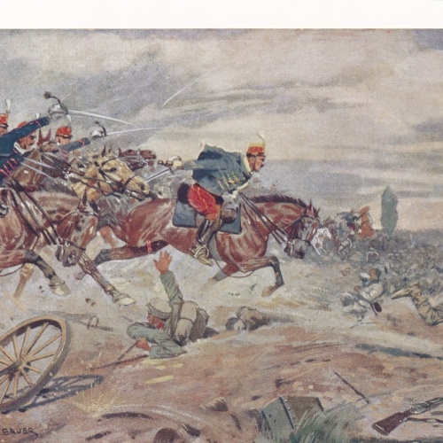 AK Militaria Husarenangriff aus Prezemysl (16023)