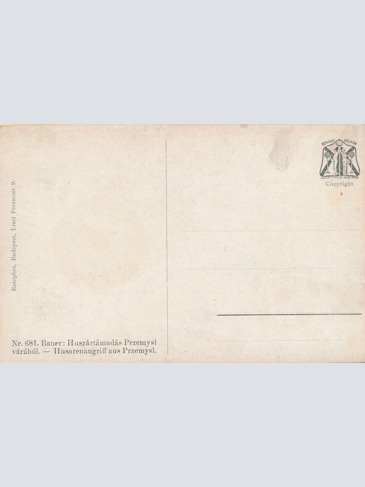 AK Militaria Husarenangriff aus Prezemysl (16023)