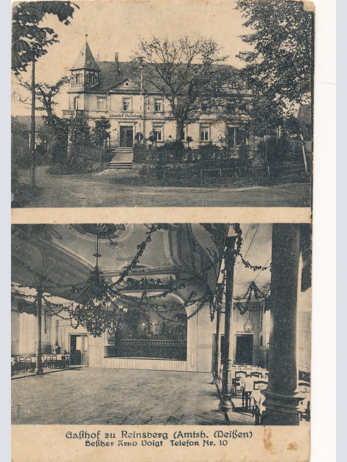 AK vom Gasthof zu Reinsberg Amtsh. Meißen Sachsen Ansichtskarte (15863)