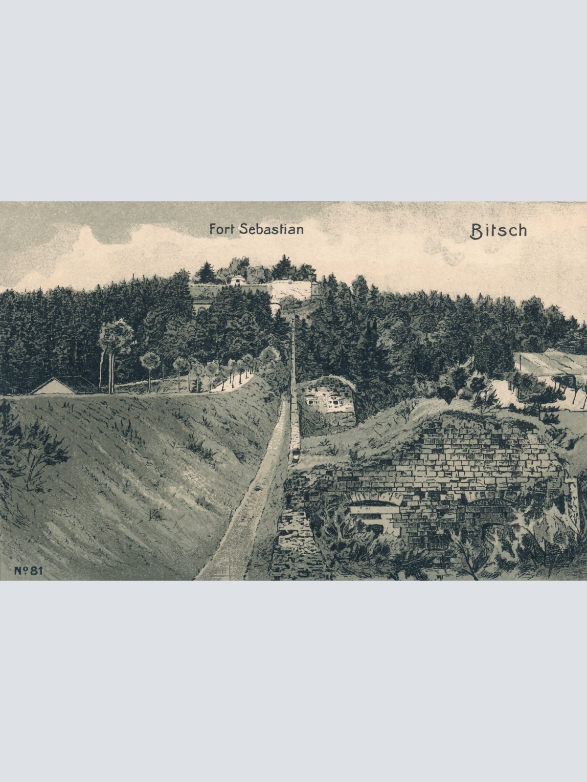 AK gruss aus Bitsch Frankreich Ansichtskarte (15945)