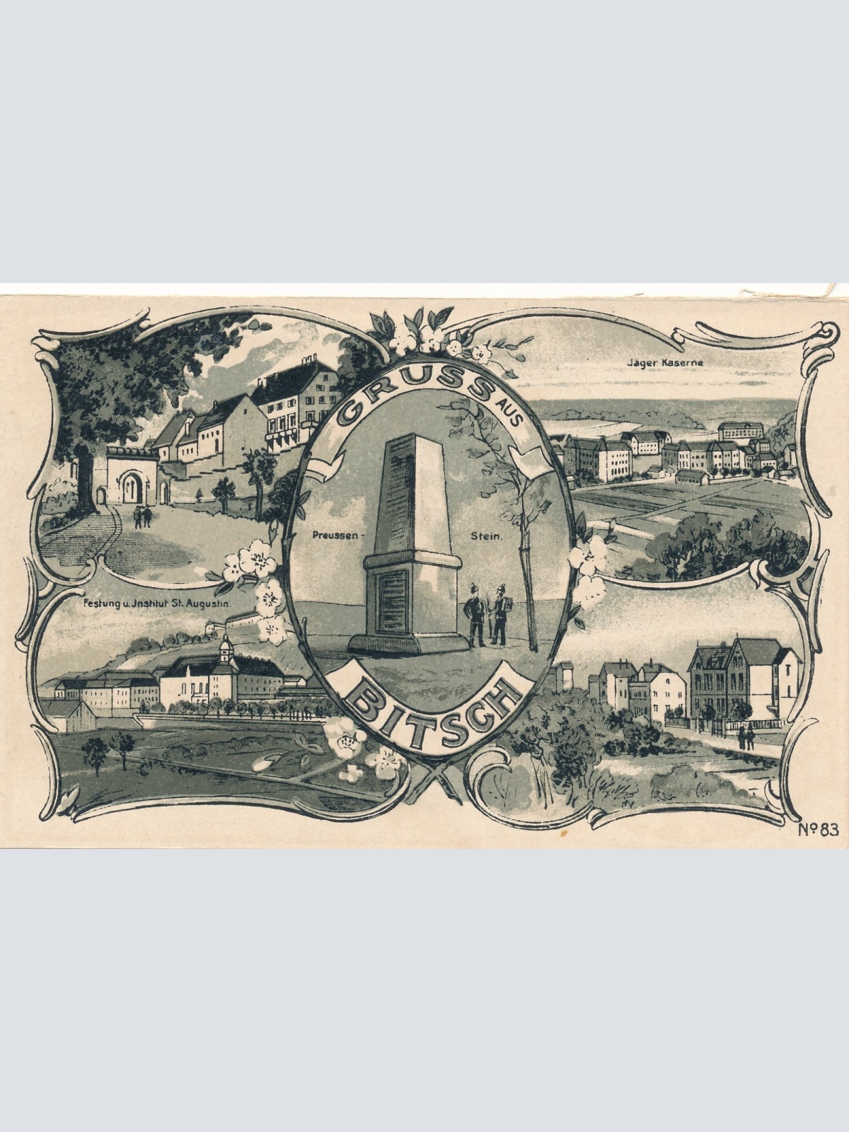 AK gruss aus Bitsch Frankreich Ansichtskarte (15943)