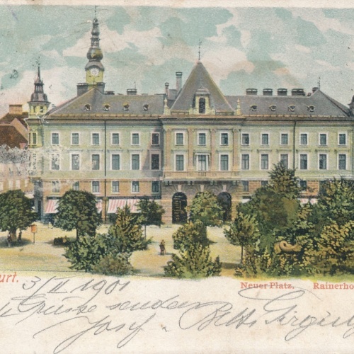 AK aus Klagenfurt Neuer Platz Rainerhof Kärnten Ansichtskarte (16080)