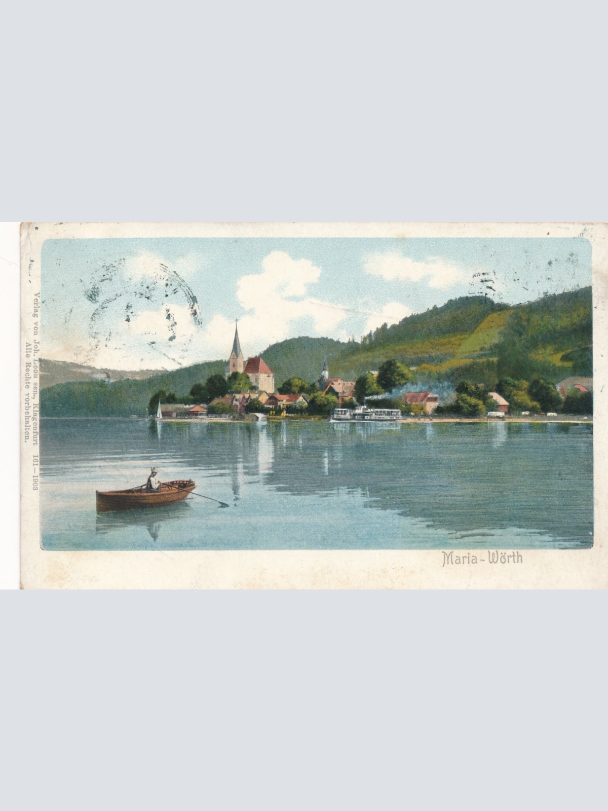 AK aus Maria Wörth mit Ruderboot Kärnten Ansichtskarte (16079)