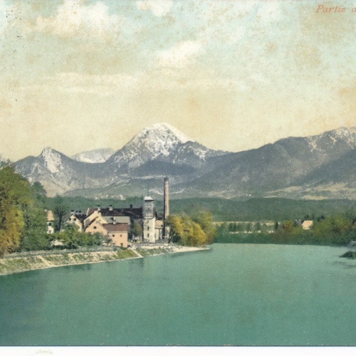 AK aus Villach Partie am Drauufer Kärnten Ansichtskarte (16078)