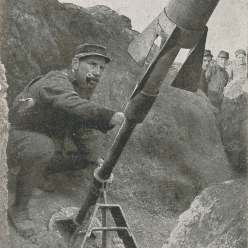 AK Militaria Wurfapperat für Torpedogranaten Ansichtskarte (15979)