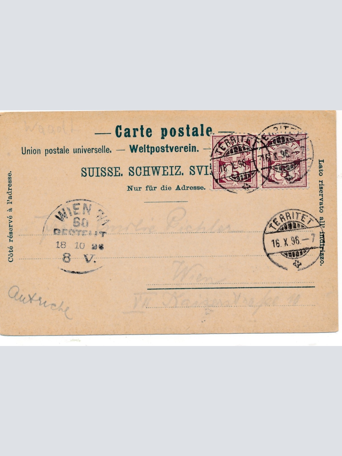 Litho - Karte aus Chillon Schweiz Ansichtskarte (15933)