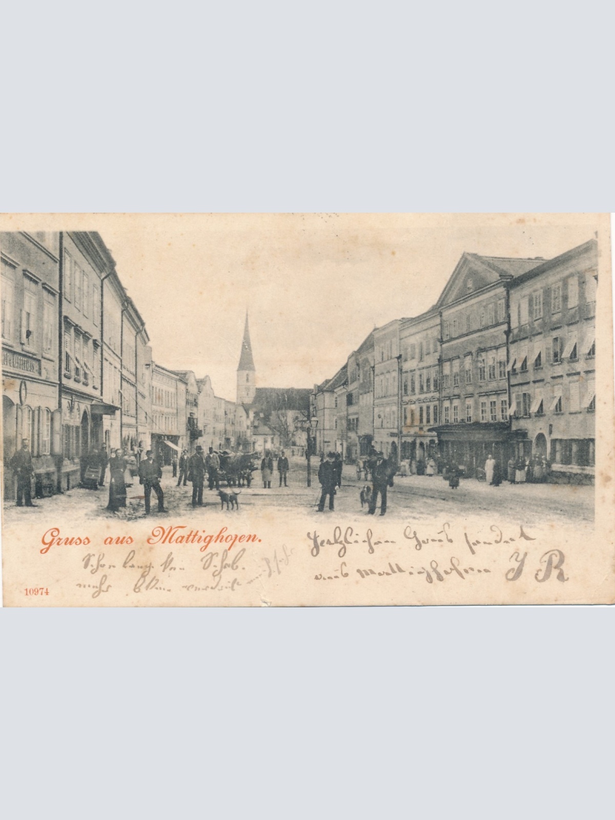 AK gruss aus Mattighofen Strassenansicht Oberösterreich Ansichtskarte (15232)