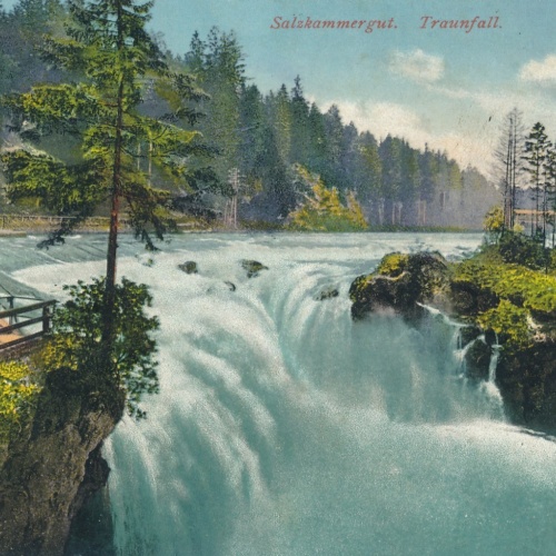 AK aus Gmunden vom Traunfall Oberösterreich Ansichtskarte (15909)