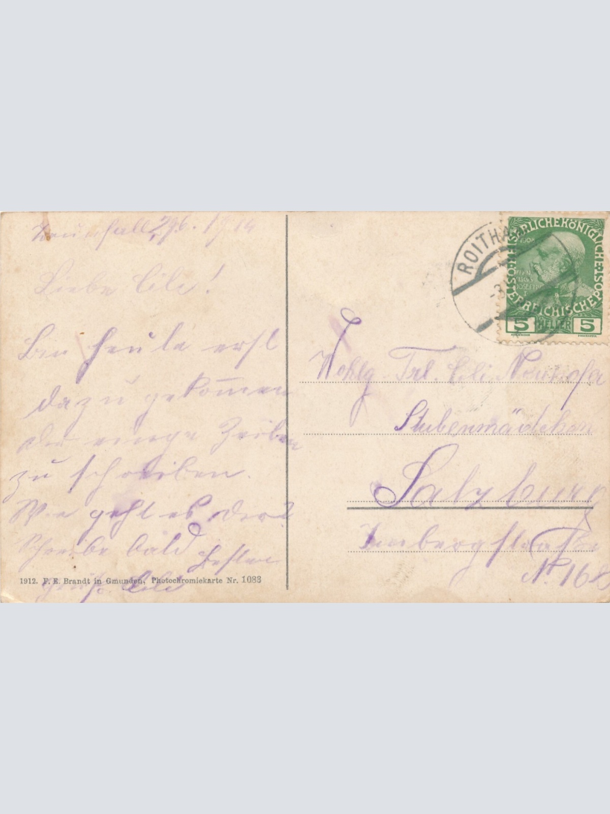 AK aus Gmunden vom Traunfall Oberösterreich Ansichtskarte (15909)