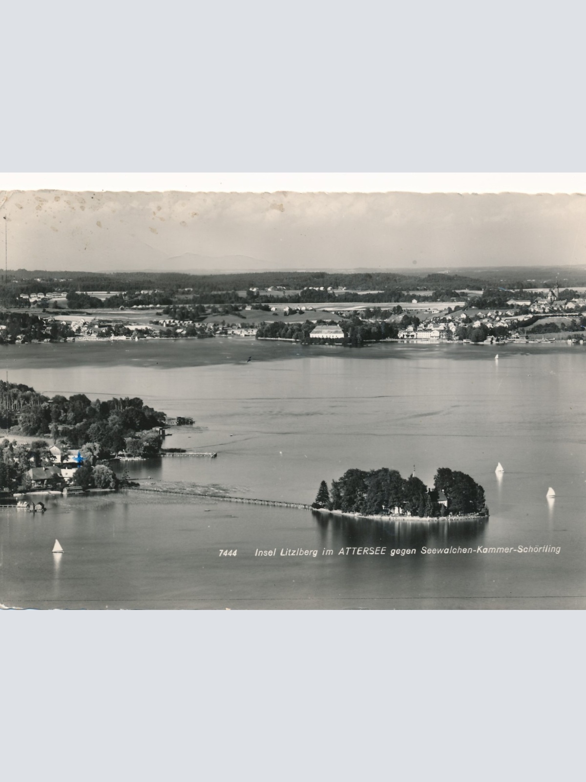AK aus von der Insel Litzlberg im Attersee Oberösterreich Ansichtskarte (15860)