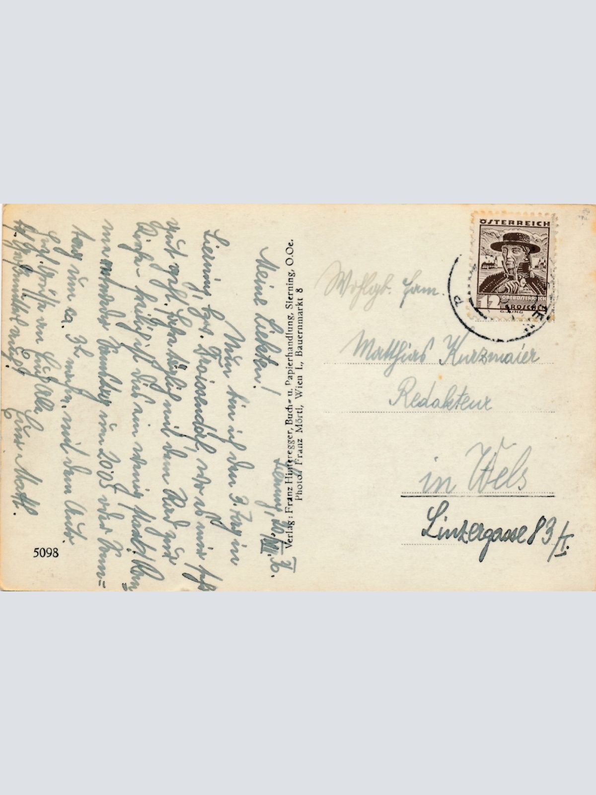 AK aus Sierning bei Steyr neue Strase Oberösterreich Ansichtskarte (15858)