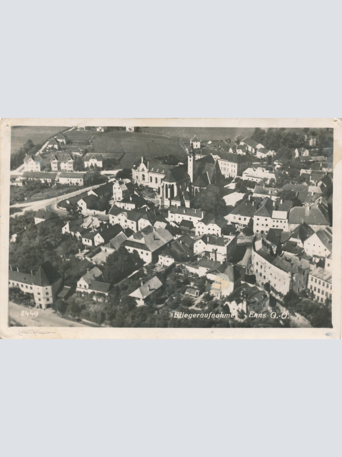 AK aus Enns Fliegeraufnahme Oberösterreich Ansichtskarte (15854)