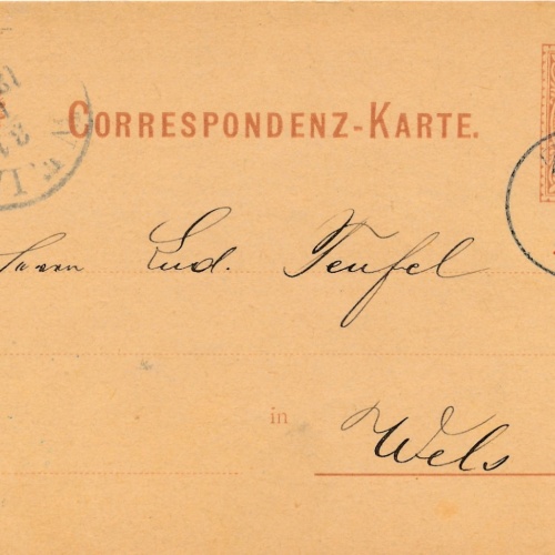 2 Kreuzer - Ganzsachen - Karte aus Zipe (16224)