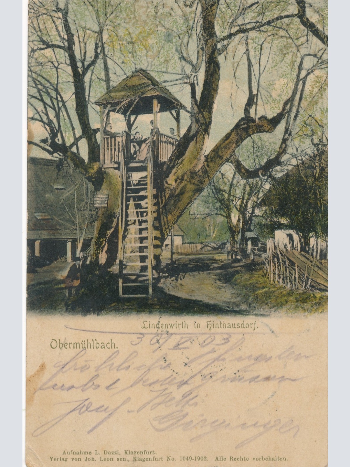 AK aus Obermühlbach Lindenwirth in Hintnausdorf Kärnten Ansichtskarte (16086)