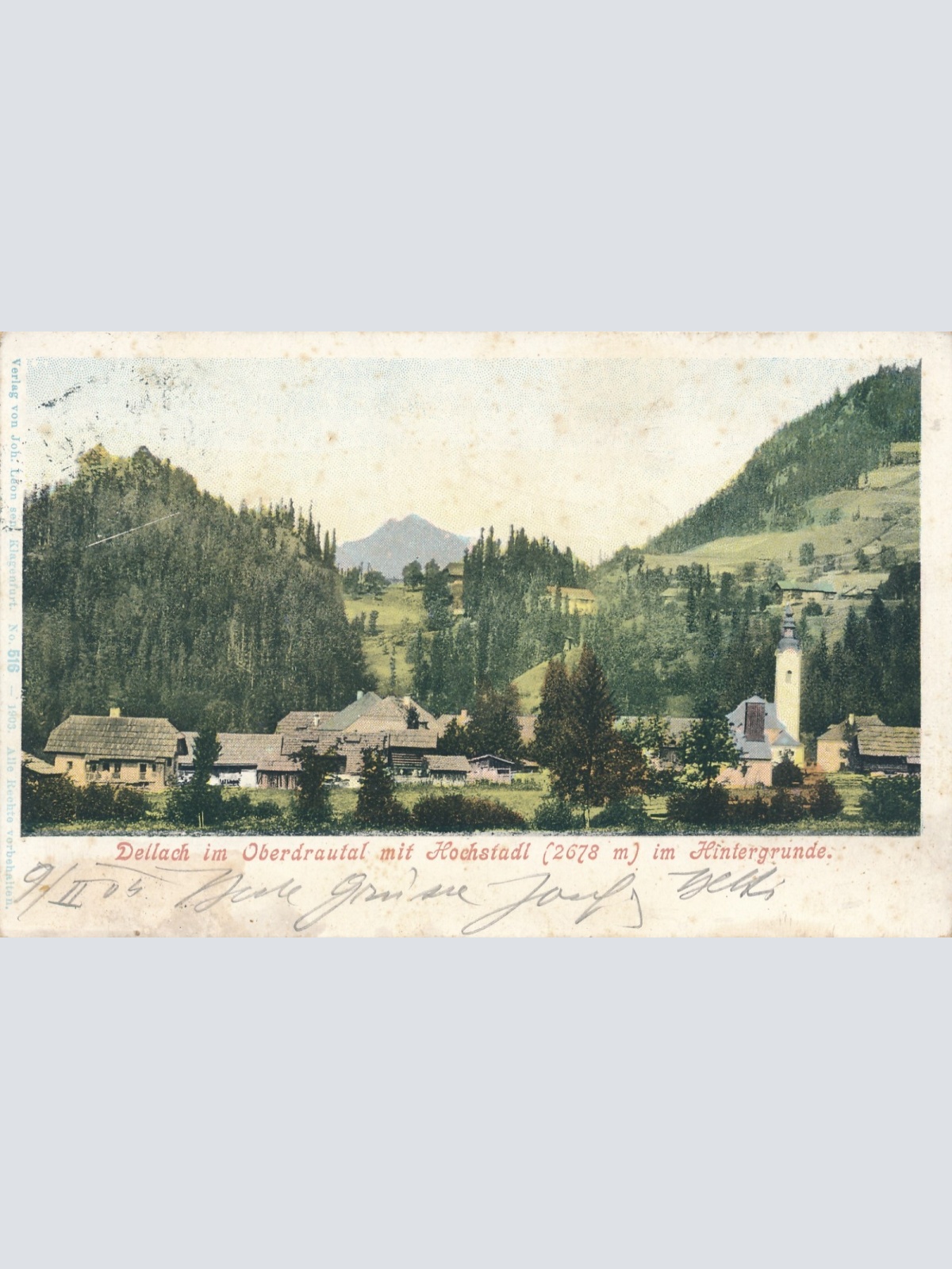 AK aus Dellach im Oberdrautal mit Hochstadl Kärnten Ansichtskarte (16092)