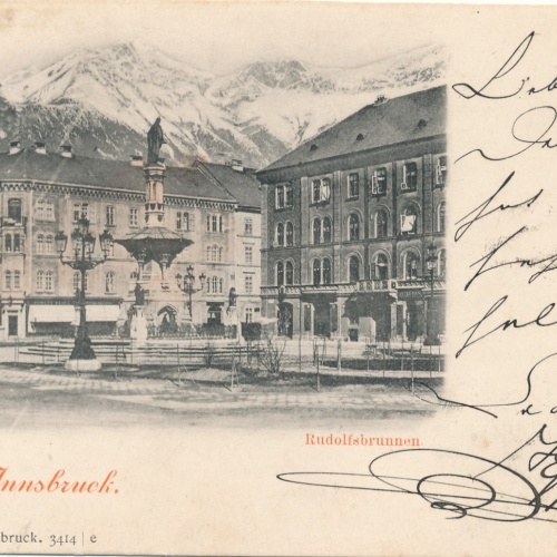 AK aus Innsbruck Rudolfsbrunnen Tirol Ansichtskarte (16192)