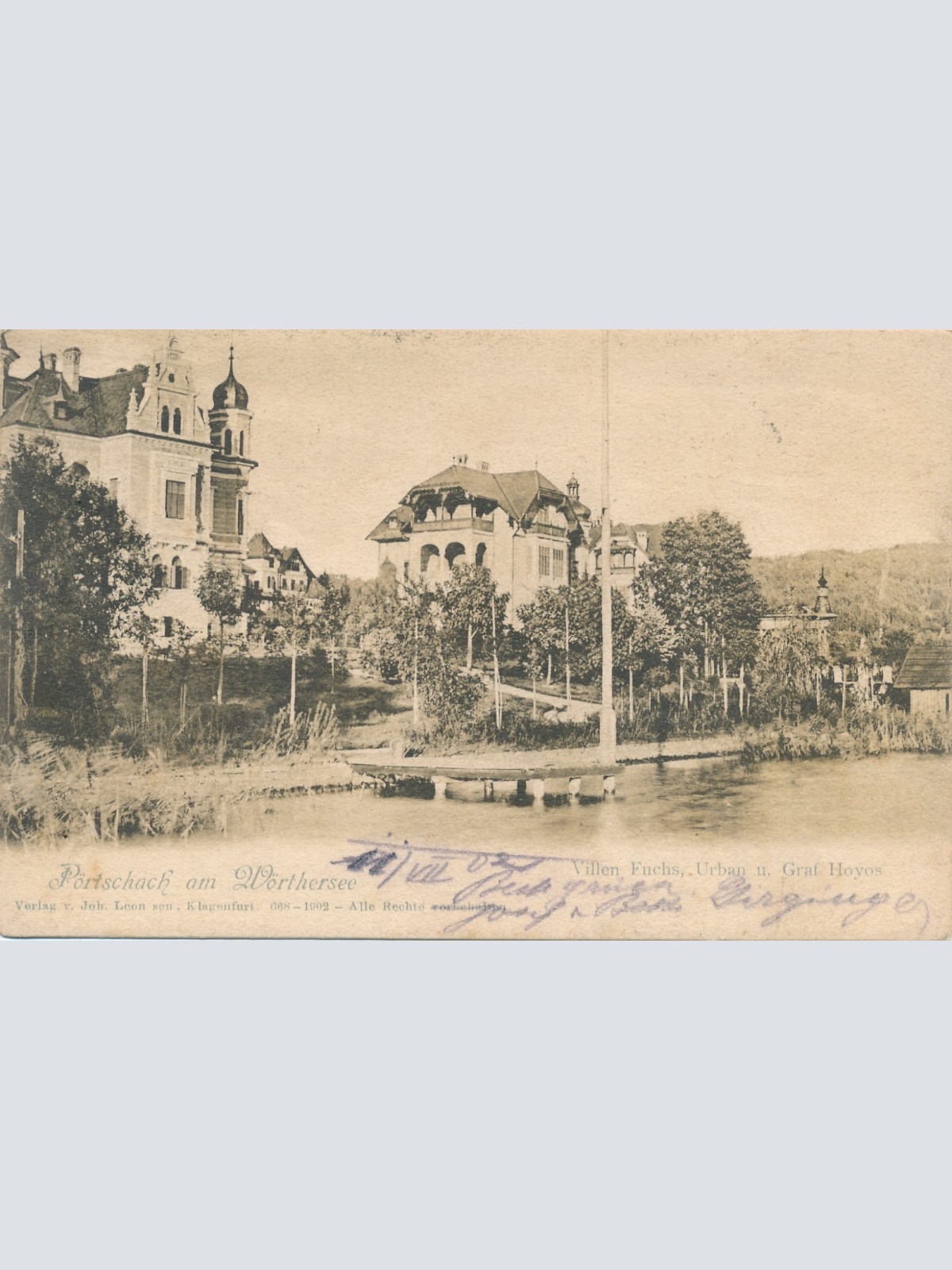 AK Pörtschach am Wörthersee Villen Fuschs Kärnten Ansichtskarte (16043)