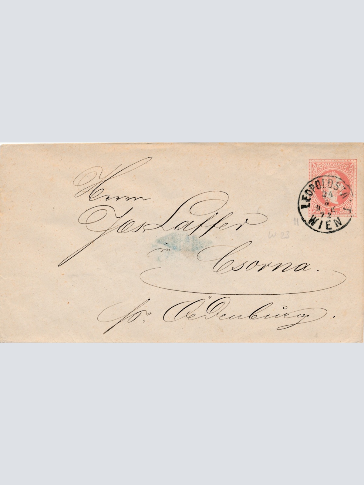 5 Kreuzer Ganzsachen - Brief aus Wien Leopoldstatt (16275)