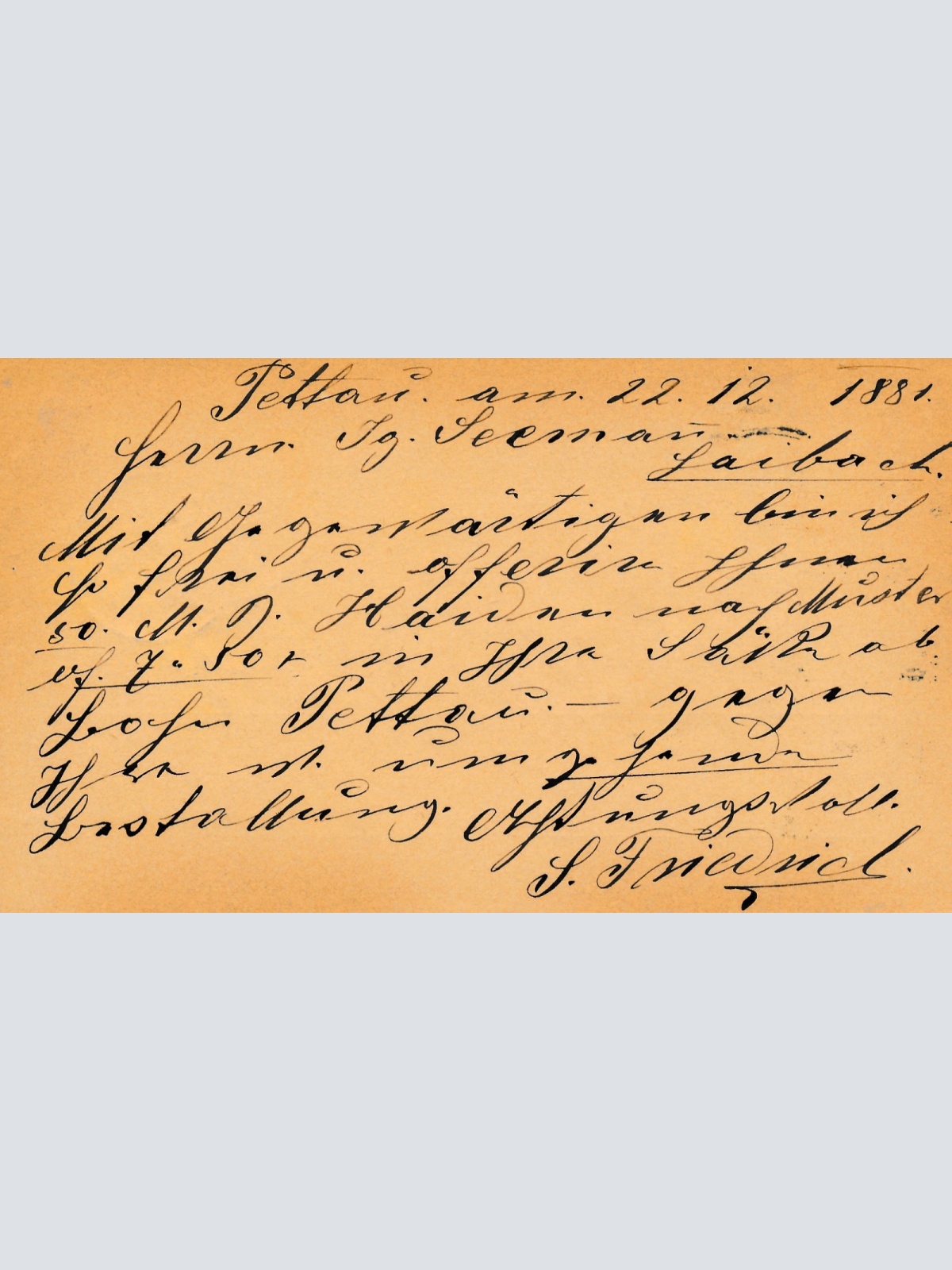 2 Kreuzer Ganzsachen - Karte aus Pettau (16266)