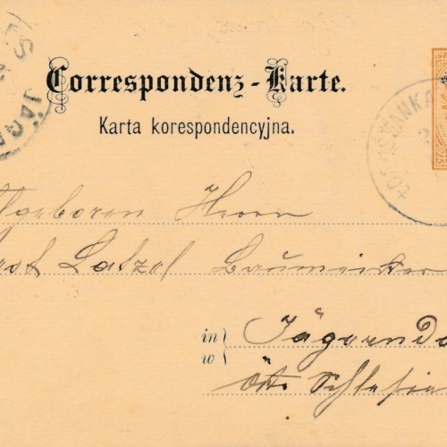 2 Kreuzer Ganzsachen - Karte aus Lobaszanka (16279)