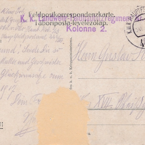 KuK Landwehr Feldhaubitzregiment Nr. 13 Kolonne 2. Ansichtskarte (16166)