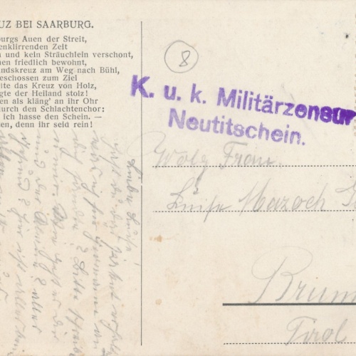 KuK Militärzensur Neutitschein Ansichtskarte (16162)