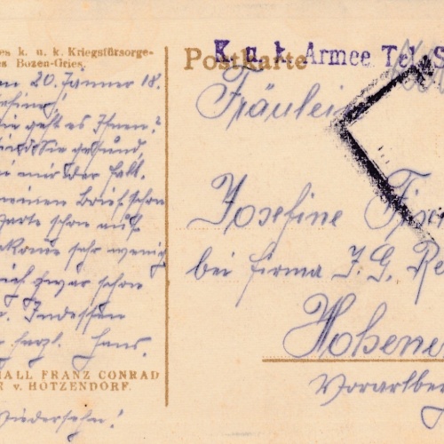 KuK Armee Tel. Schule 11. Feldmarschall Franz Conrad Ansichtskarte (16152)