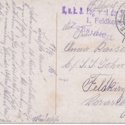 KuK 3. Regiment der Tiroler Kaiser 1. Feldkompagnie Ansichtskarte (16159)