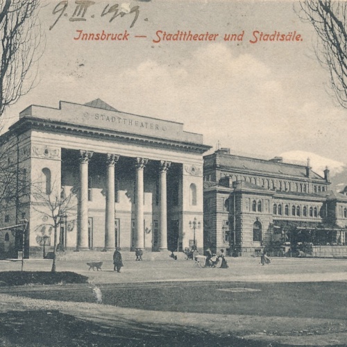 AK aus Innsbruck Stadttheater und Stadtsäle Tirol Ansichtskarte (16096)