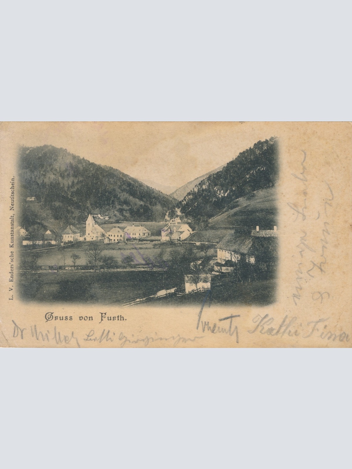 AK gruss von Furth Niederösterreich Ansichtskarte (16000)