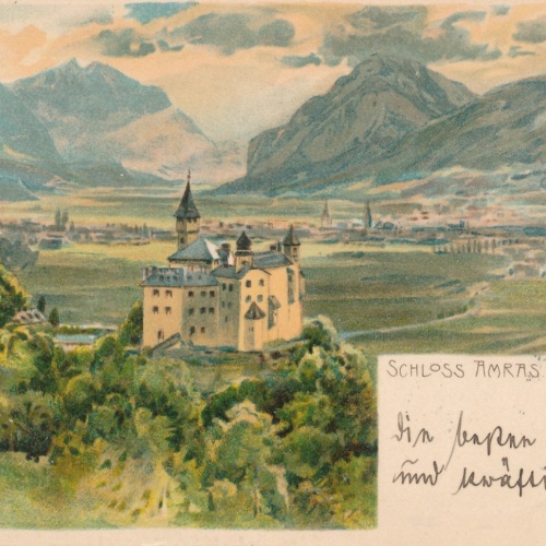 AK aus Innsbruck Schloss Amras Tirol Ansichtskarte (16109)