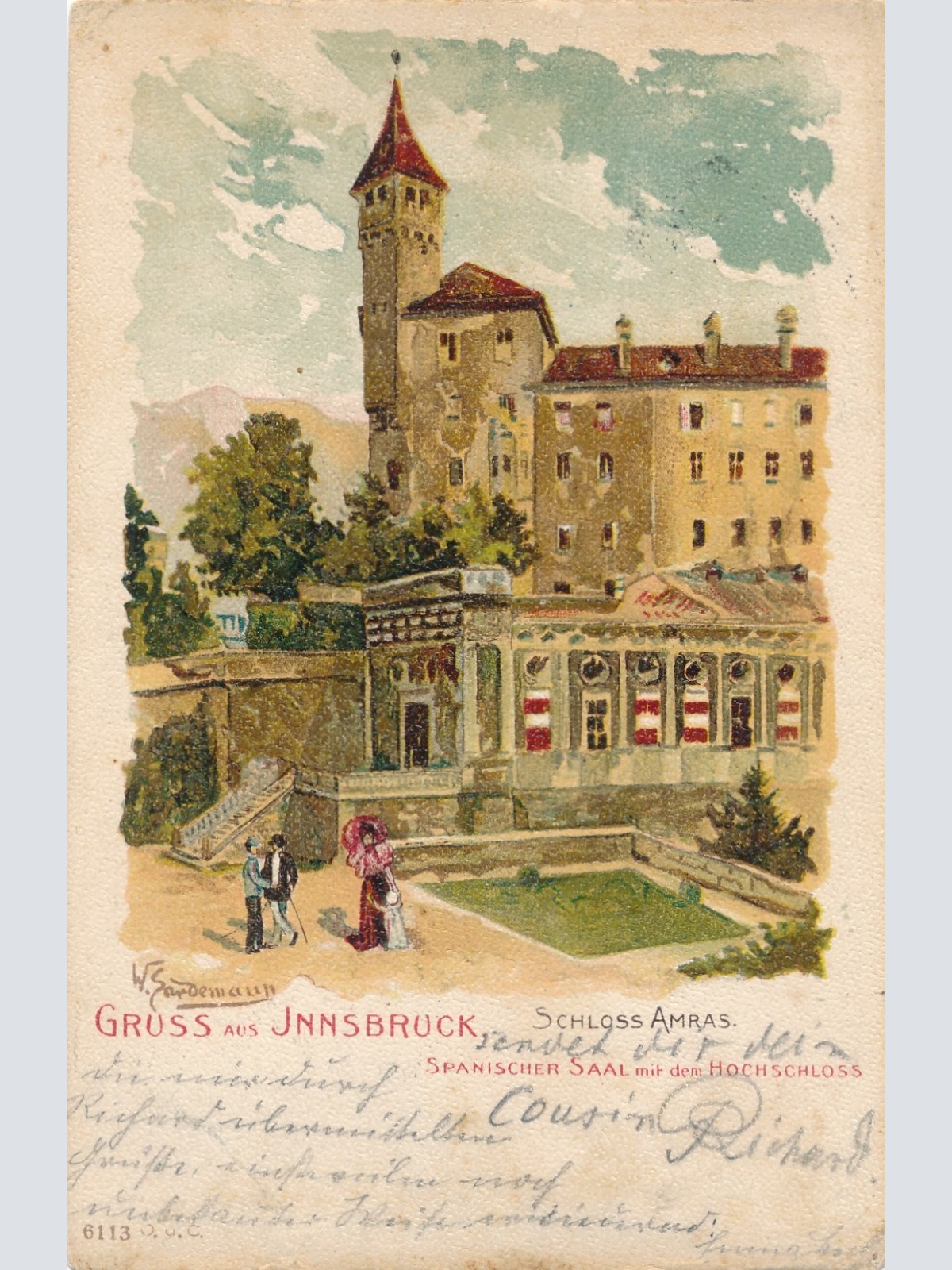 Litho - Karte gruss aus Innsbruck Tirol Ansichtskarte (16106)