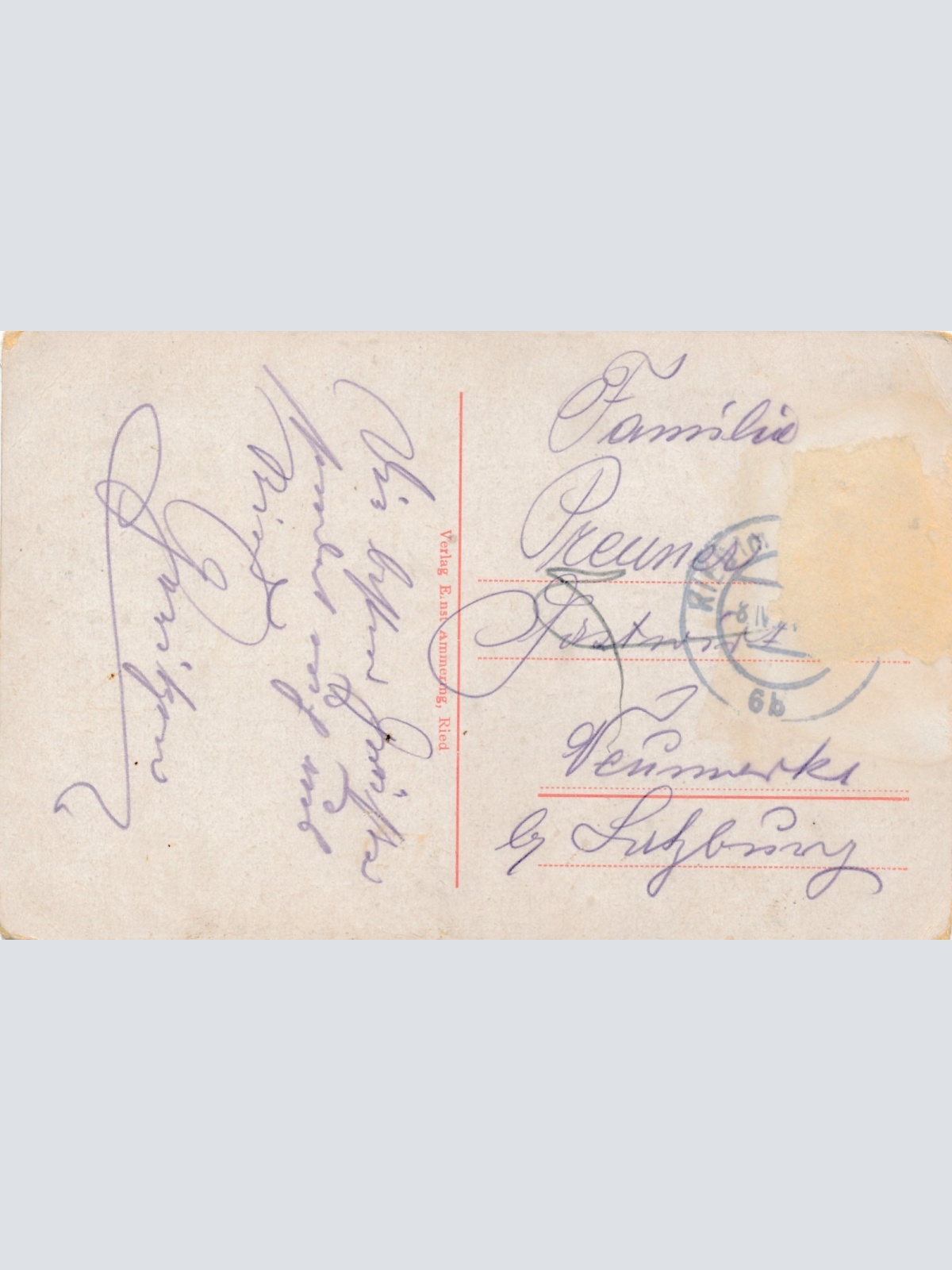 AK aus Ried im Innkreis Hauptplatz Brunnnen Oberösterreich Ansichtskarte (15688)