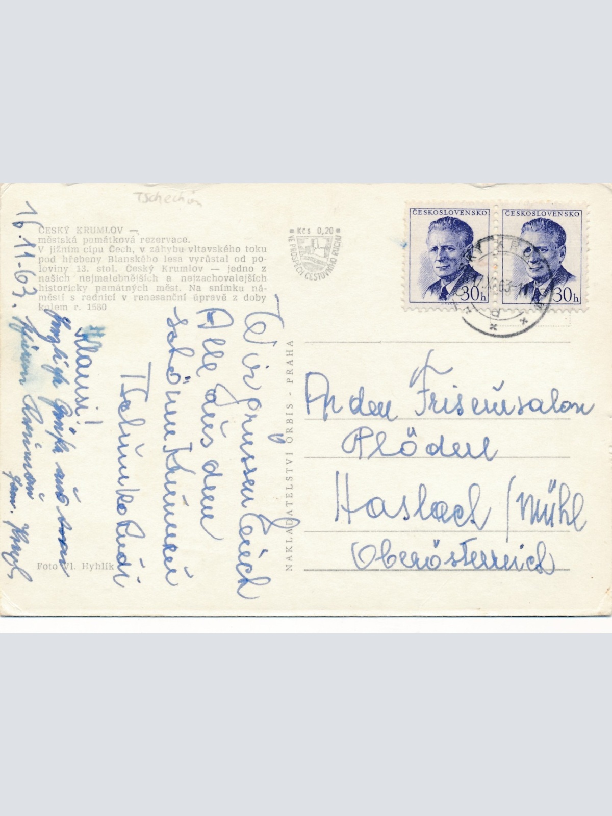 AK aus Cesky Krumlov Krumau Tschechoslowakei Ansichtskarte (15963)