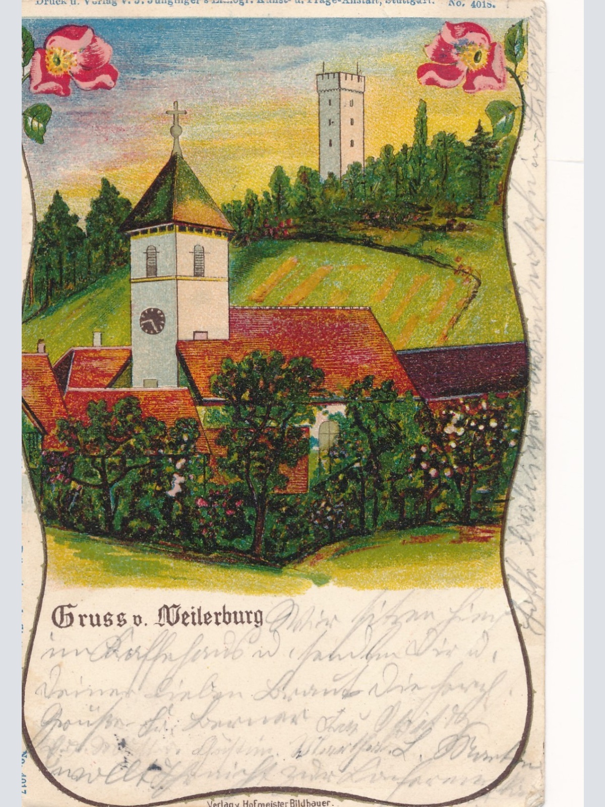 AK gruss aus Weilerburg Baden - Württemberg Ansichtskarte (15932)