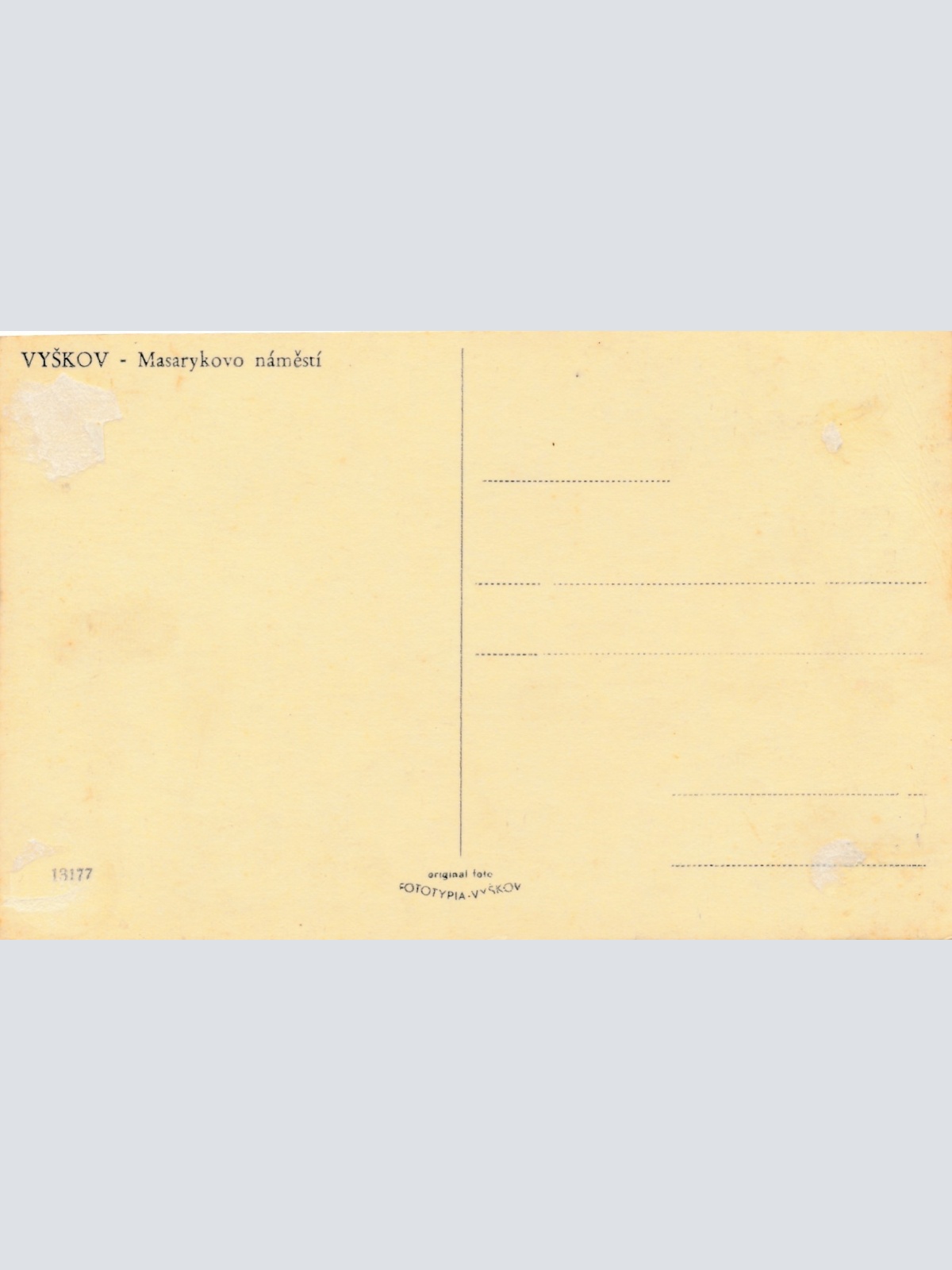 AK aus Vyskov Masarykovo Tschechoslowakei Ansichtskarte (15300)