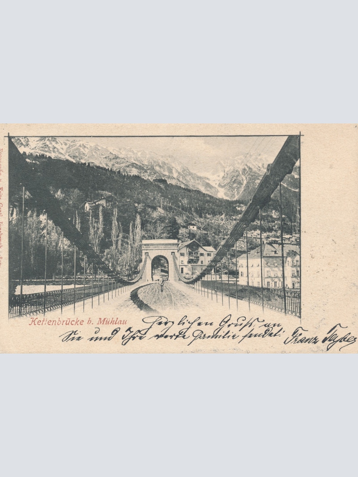 AK aus Kettenbrücke b. Mühlau Tirol Ansichtskarte (16119)