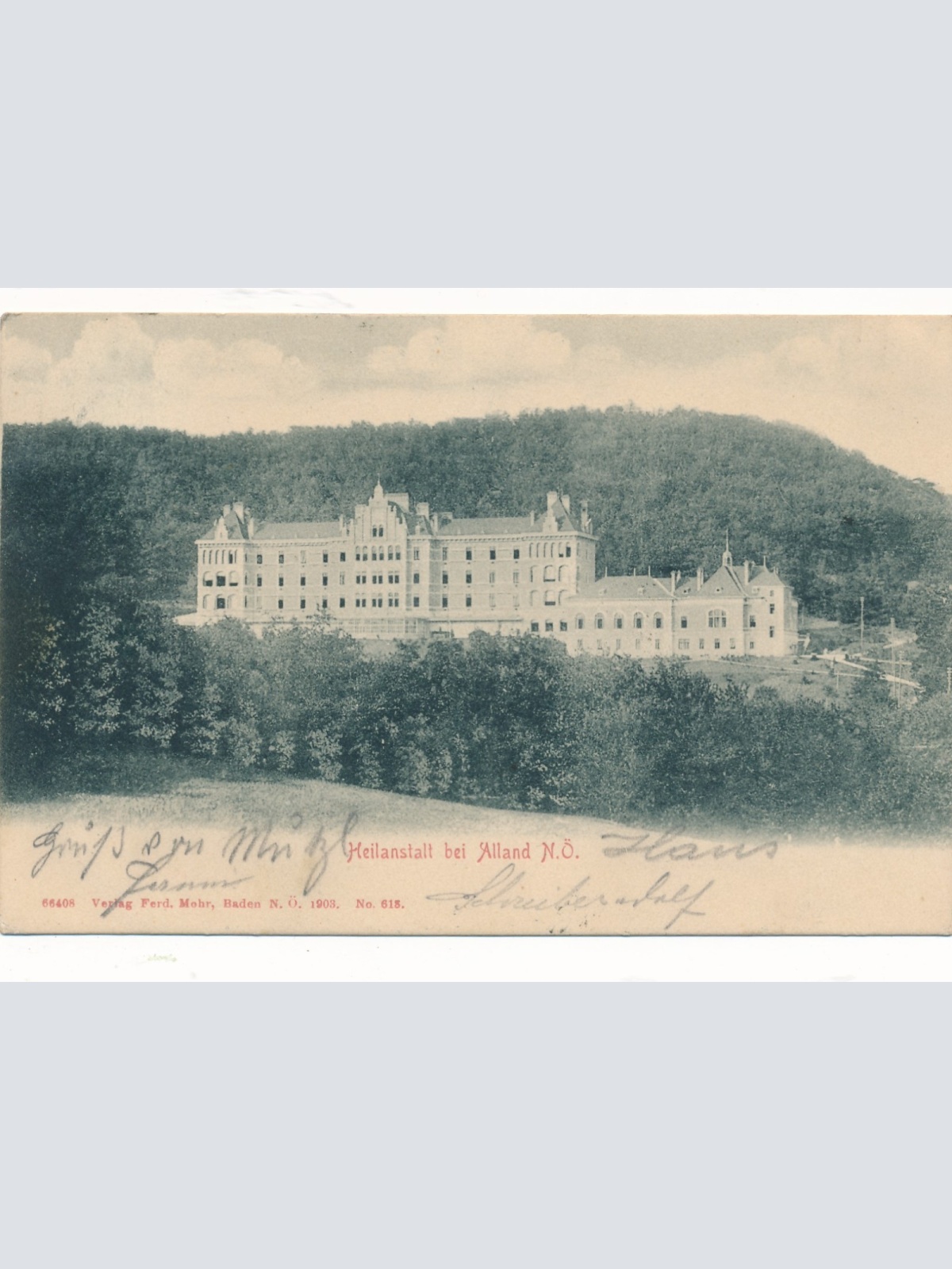 AK Heilanstalt bei Alland Niederösterreich Ansichtskarte (16002)