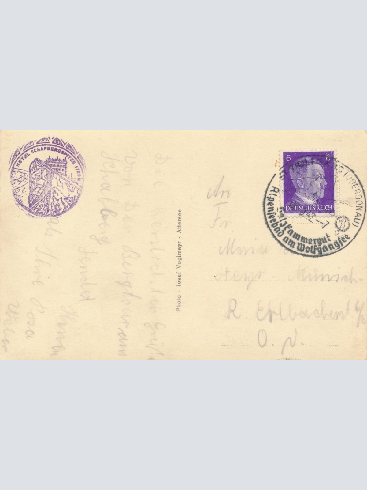 AK von der Schafbergspitze mit Hotel Oberösterreich Ansichtskarte (15467)