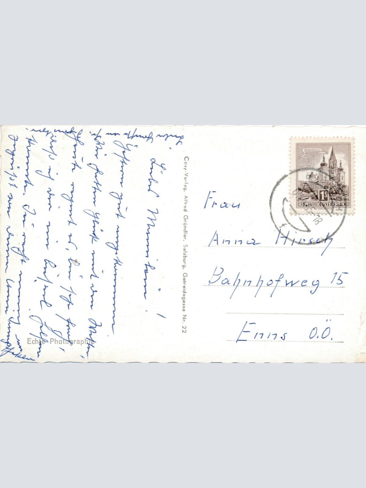 AK aus Bad Ischl mit Zimmnitz Oberösterreich Ansichtskarte (15465)