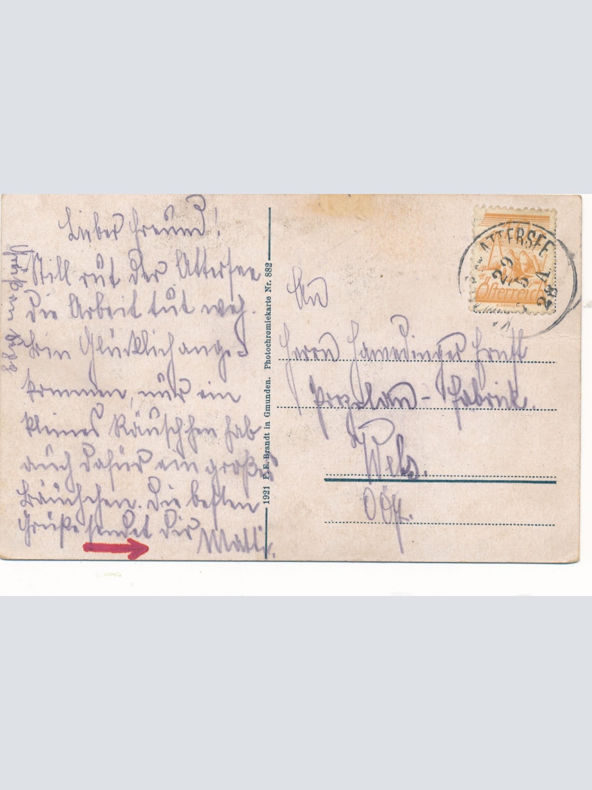 AK aus Attersee mit Dampfer Oberösterreich Ansichtskarte (15419)