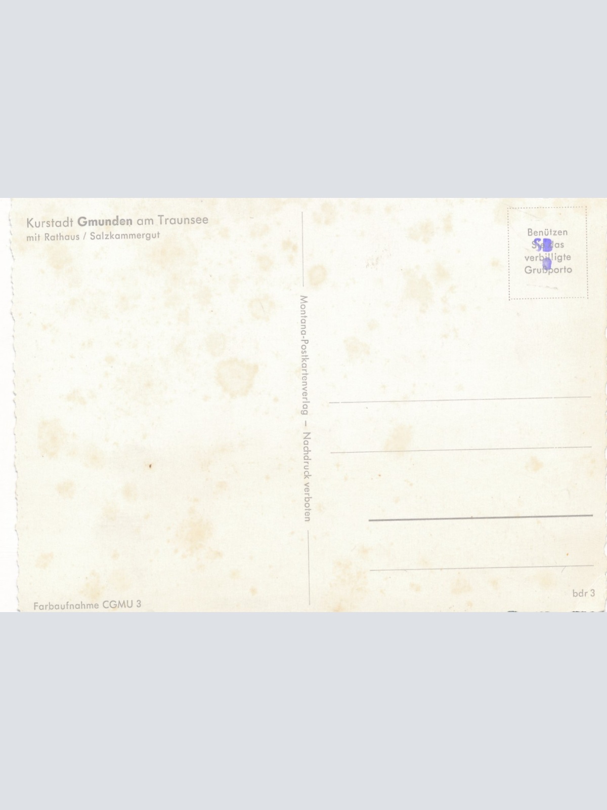 AK aus Gmunden mit Oldtimer Oberösterreich Ansichtskarte (15404)