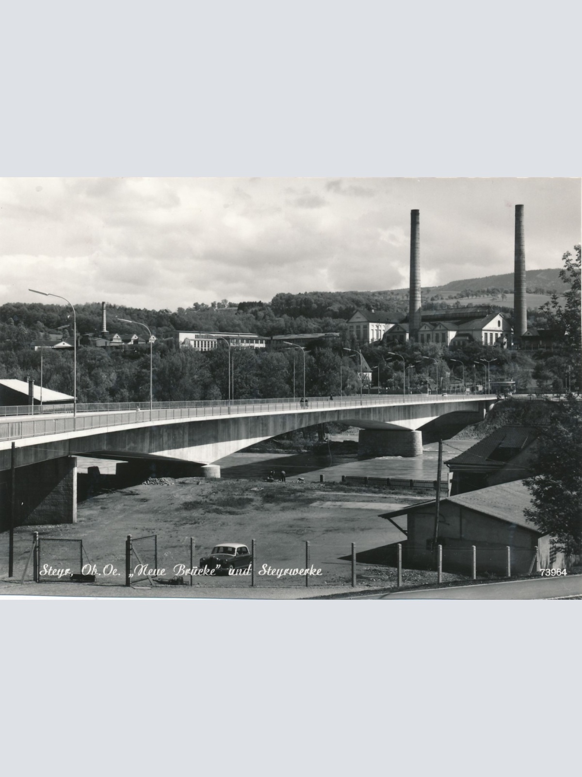 AK aus Steyr mit Neue Brücke Oberösterreich Ansichtskarte (15396)