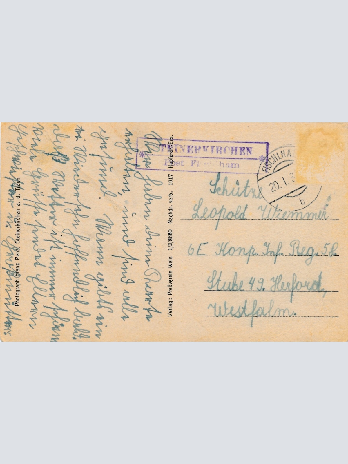 AK aus Steinerkirchen an der Traun mit Kirche Ansichtskarte (15199)