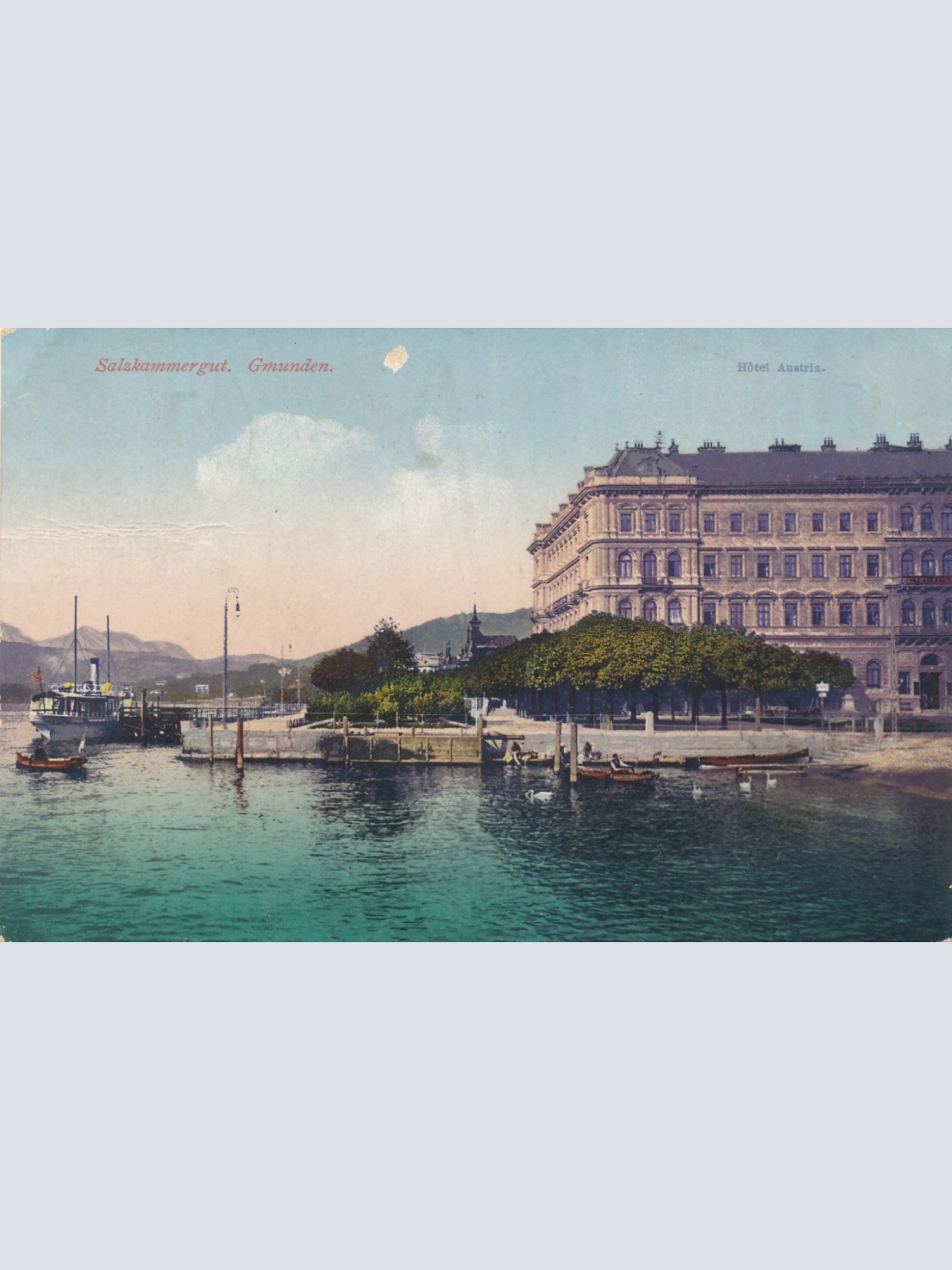 AK aus Gmunden Hotel Austria OÖ Ansichtskarte (15626)