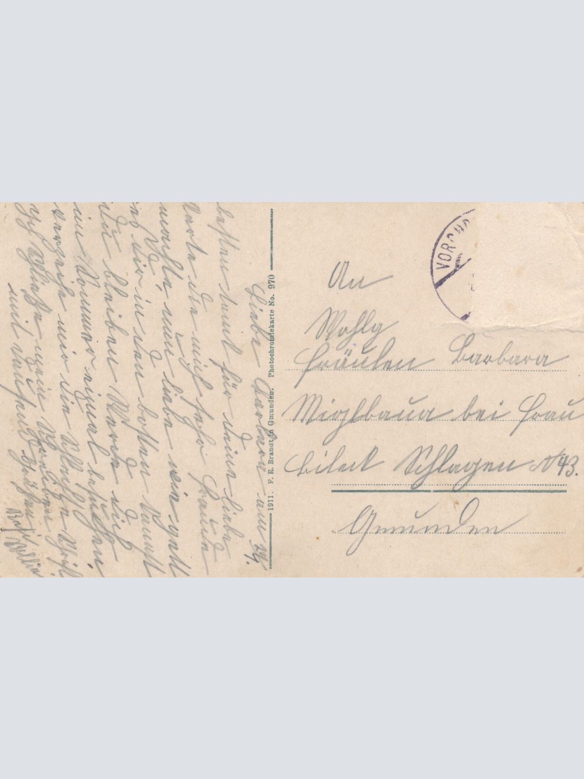 AK aus Gmunden Hotel Austria OÖ Ansichtskarte (15626)