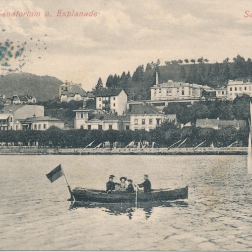 AK aus Gmunden mit Ruderboot OÖ Ansichtskarte (15612)