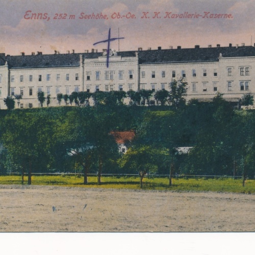 AK aus Enns mit Kalvarienberg Kaserne Oberösterreich Ansichtskarte (15567)