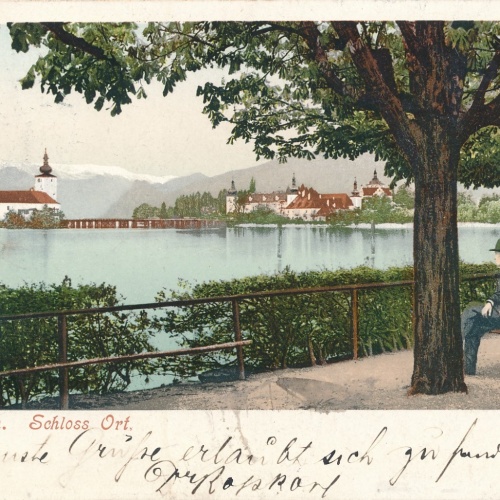 AK aus Gmunden Schloss Ort OÖ Ansichtskarte (15625)